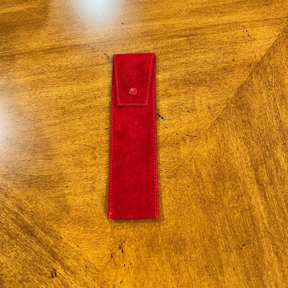 Cartier red velvet travel pen case